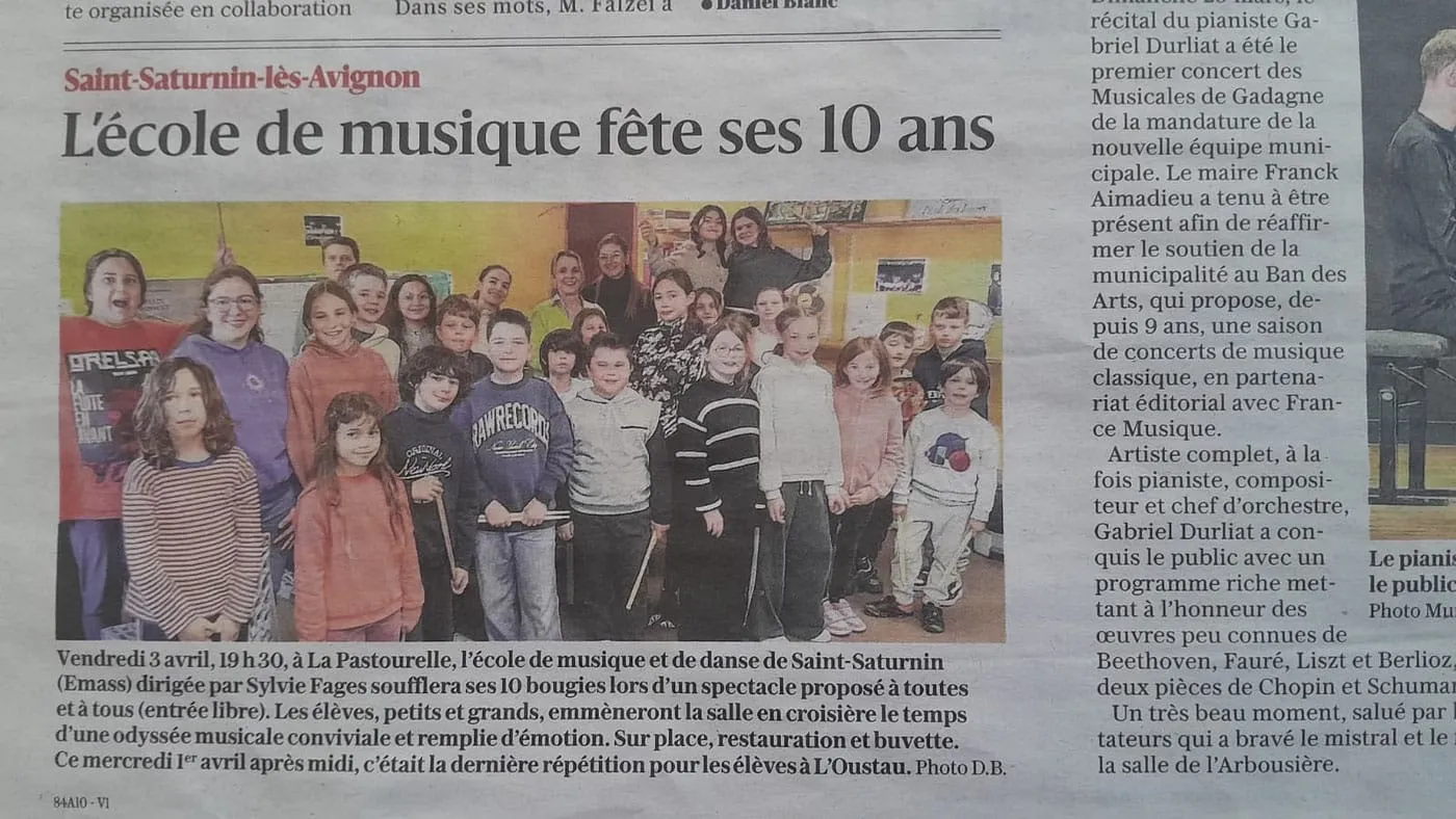 Les 10 ans de l'école — concert à La Pastourelle — 2026 — photo 1